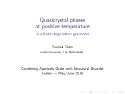 Quasicrystal phases at positive temperature