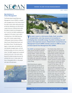 NEOAN Rhode Island Ocean SAMP Fact Sheet