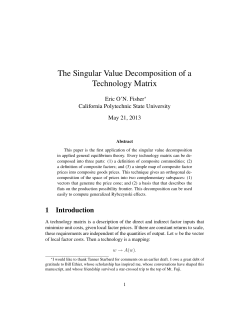 The Singular Value Decomposition of a
