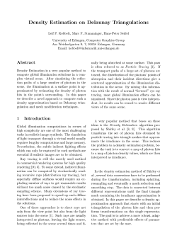 Density Estimation on Delaunay Triangulations
