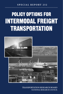 Special Report 252: Policy Options for Intermodal Freight