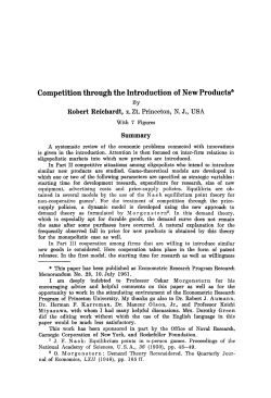 Competition through the introduction of new products