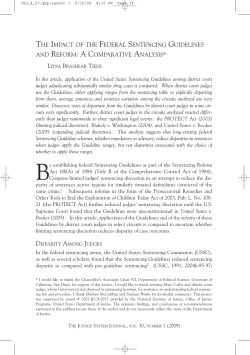 the impact of the federal sentencing guidelines and reform