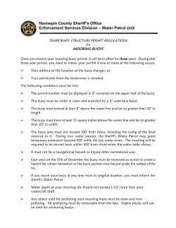 Mooring buoy regulations - Hennepin County Sheriff`s Office