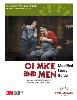 Of Mice and Men Modified Study Guide 2015