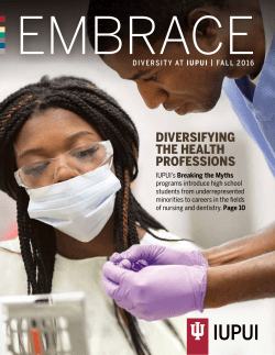 DIVERSIFYING THE HEALTH PROFESSIONS - Diversity