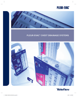 pleur-evac&reg; chest drainage systems
