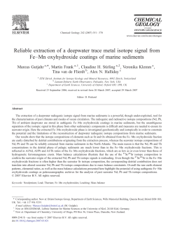 Reliable extraction of a deepwater trace metal isotope