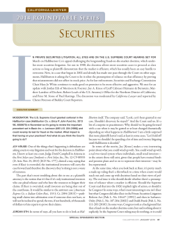 Securities - Morrison Foerster