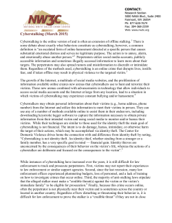 Cyberstalking (March 2015)