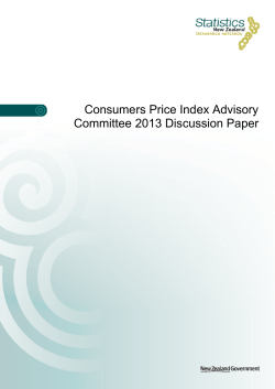 Consumers Price Index Advisory Committee 2013 Discussion Paper