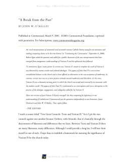 A Break from the Past - Boston College Home Page
