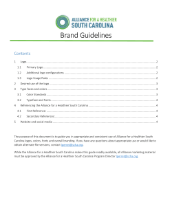 Brand Guidelines - Alliance for a Healthier South Carolina