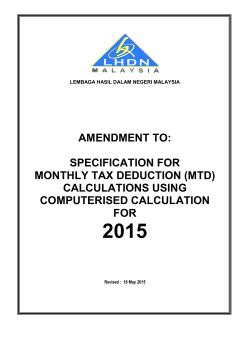 (mtd) calculations using computerised calculation for 2015