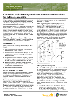 Controlled traffic farming soil conservation considerations