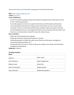 Government Library and Information Management Professionals