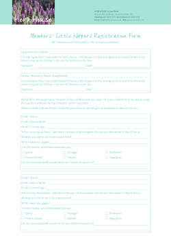 Members`` Little Nippers Registration Form