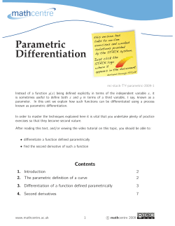 Parametric Differentiation