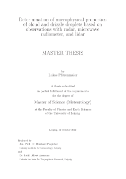 master thesis - Leibniz-Institut f&uuml;r Troposph&auml;renforschung