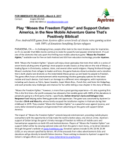 Play &ldquo;Moses the Freedom Fighter&rdquo; and Help Support Oxfam America
