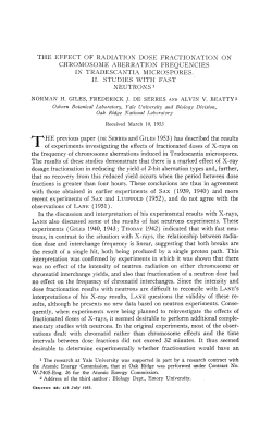 THE EFFECT OF RADIATION DOSE FRACTIONATION