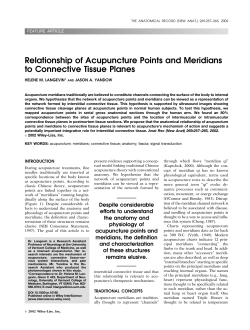 Relationship of Acupuncture Points and Meridians to Connective