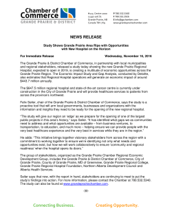 Study Shows Grande Prairie Area Ripe with Opportunities with New