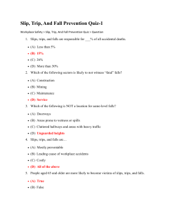 Slip, Trip, And Fall Prevention Quiz-1