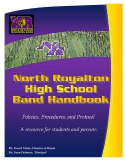 NRHS Band Handbook - North Royalton High School Band