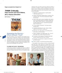 Facione - Evaluating the Credibility of Sources