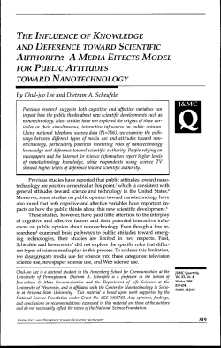 the influence of knowledge and deference toward scientific authority