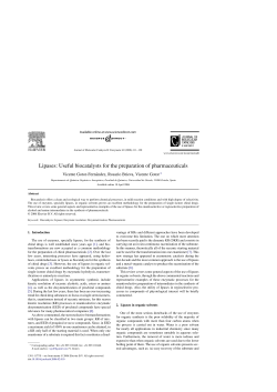 Lipases: Useful biocatalysts for the preparation of pharmaceuticals