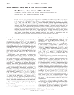 Density Functional Theory Study of Small Vanadium Oxide Clusters