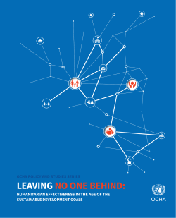 Leaving No One Behind humanitarian effectiveness in the age of the