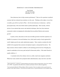 Democracy and economic performance