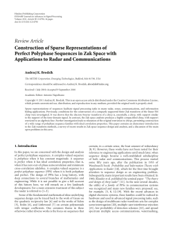 Construction of Sparse Representations of Perfect Polyphase