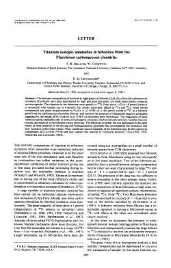 LETTER Titanium isotopic anomalies in hibonites from the