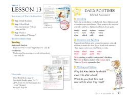 lesson 13 - Superkids - Rowland Reading Foundation