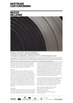 public lecture: amelia barikin