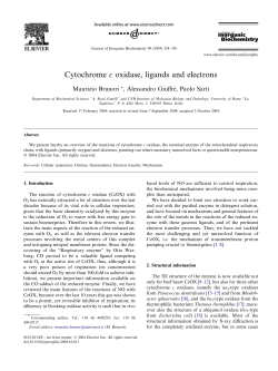 Cytochrome c oxidase, ligands and electrons