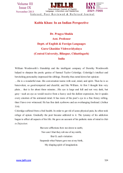 Kubla Khan: In an Indian Perspective