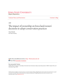 The impact of ownership on Iowa land owners` decisions to adopt