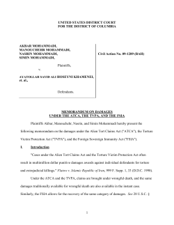 Memorandum on Damages