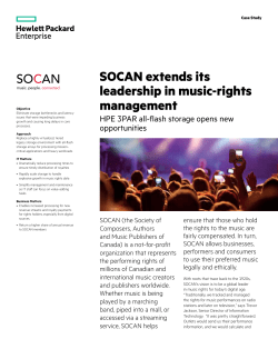 All-flash storage platform | IT case study | SOCAN | HPE