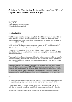 A Primer for Calculating the Swiss Solvency Test