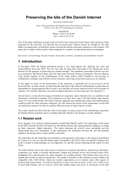 Preserving the bits of the Danish Internet