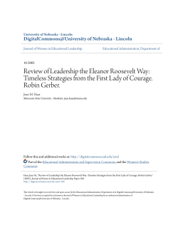 Review of Leadership the Eleanor Roosevelt Way
