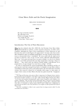 César Moro: Exile and the Poetic Imagination