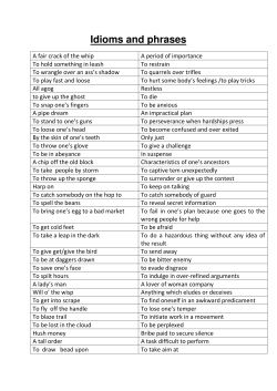 Idioms and phrases