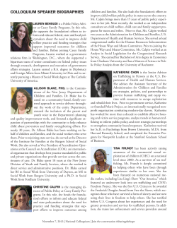 colloquium speaker biographies